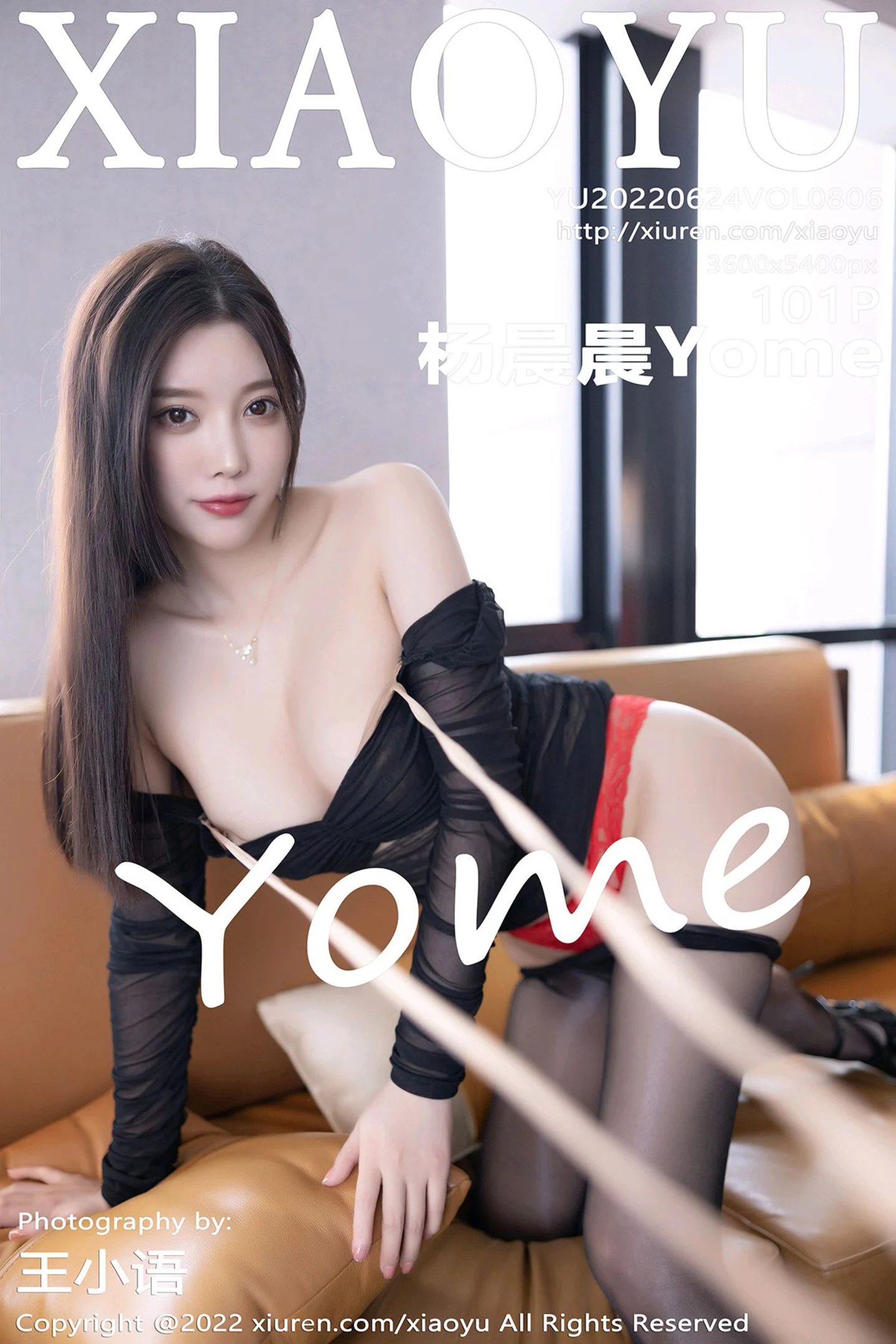 [XiaoYu画语界]Vol.806_女神杨晨晨Yome脱黑色薄透连衣裙露蕾丝内衣超薄黑丝诱惑写真101P-秀人网 - XiuRen.Xyz